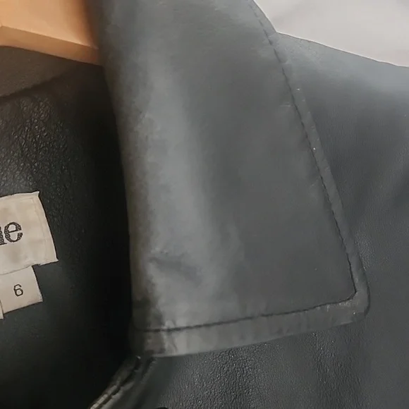 Bagatelle Vintage Black Leather Midi Trench Coat Belted Edgy 90s - Picture 10 of 12